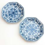 A Pair of Blue and White Plates