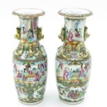 A Pair of Cantonese Vases