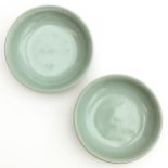 A Pair of Celadon Plates