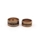 Two English Mourning Rings