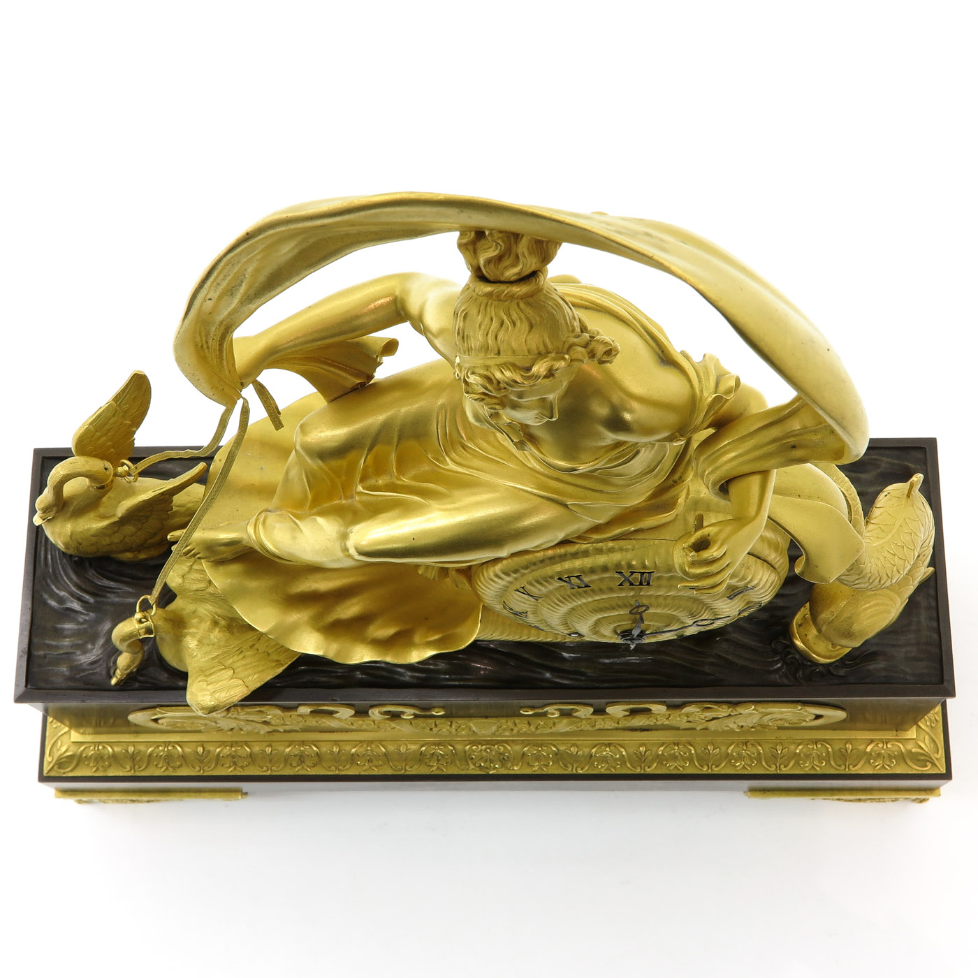 A Gilded Bronze Empire Pendulum - Image 5 of 10