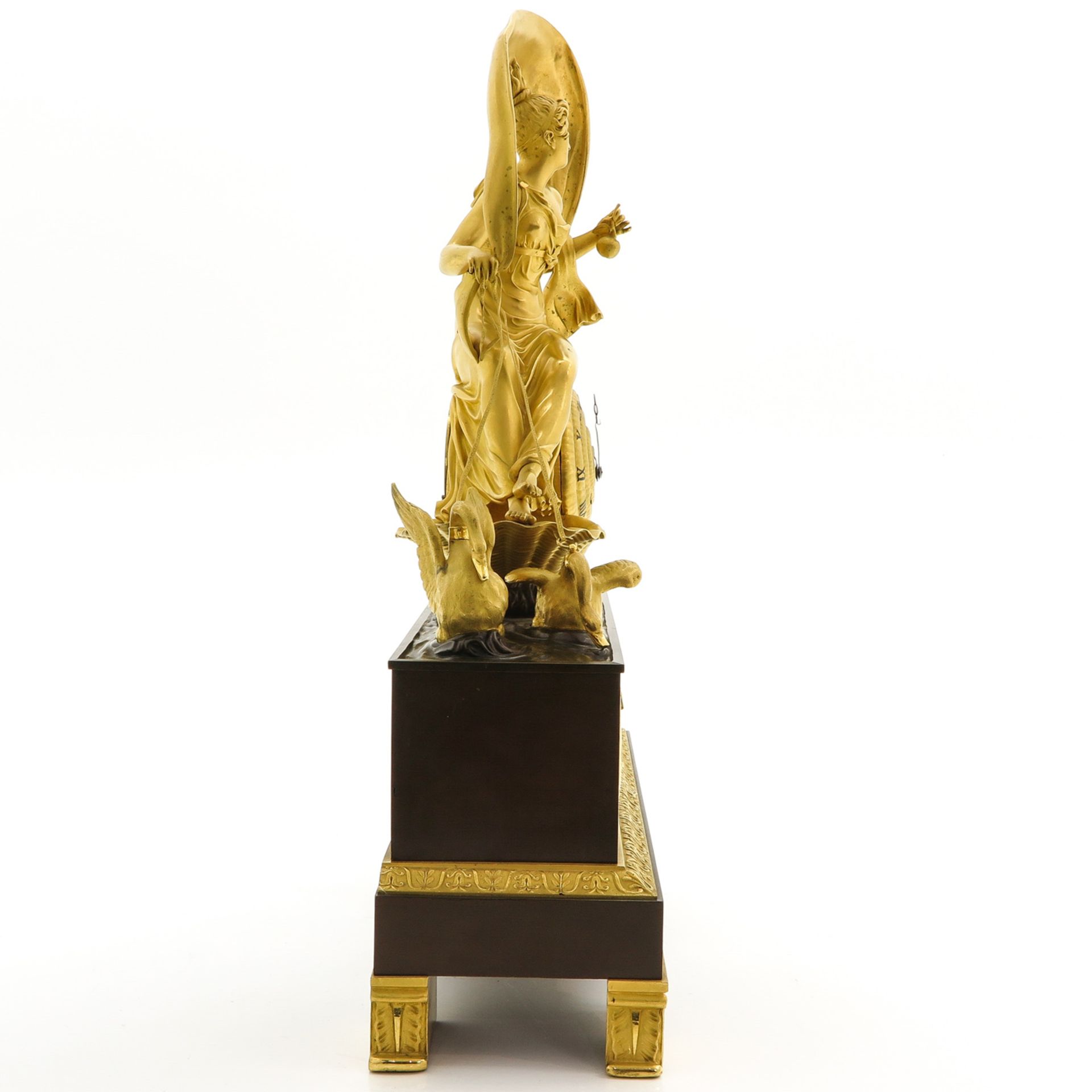 A Gilded Bronze Empire Pendulum - Bild 4 aus 10