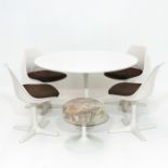 A Maurice Burke Tulip Dining Table and 4 Chairs