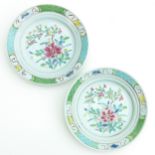 A Pair of Famille Rose Plates