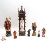 A Collection of Eight Religious Sculptures