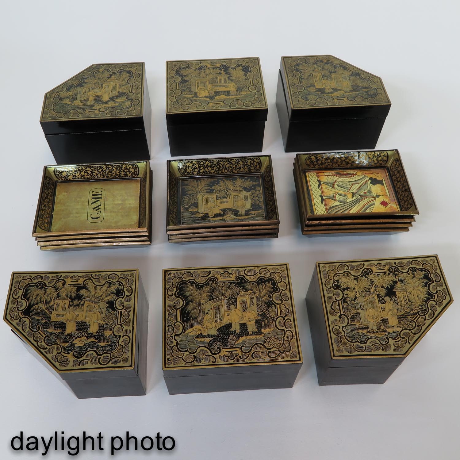 A Chinese Lacquer Game Box - Image 9 of 10