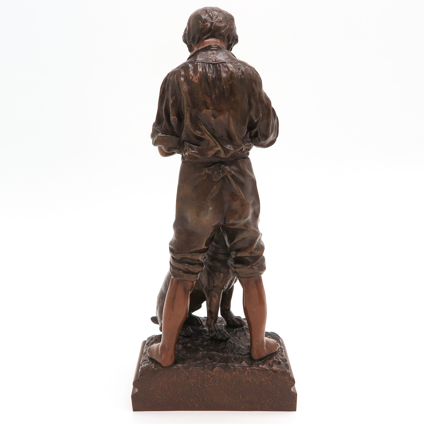 A Sculpture of Boy with Dog - Image 3 of 8