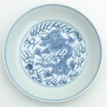 A Small Blue and White Dish