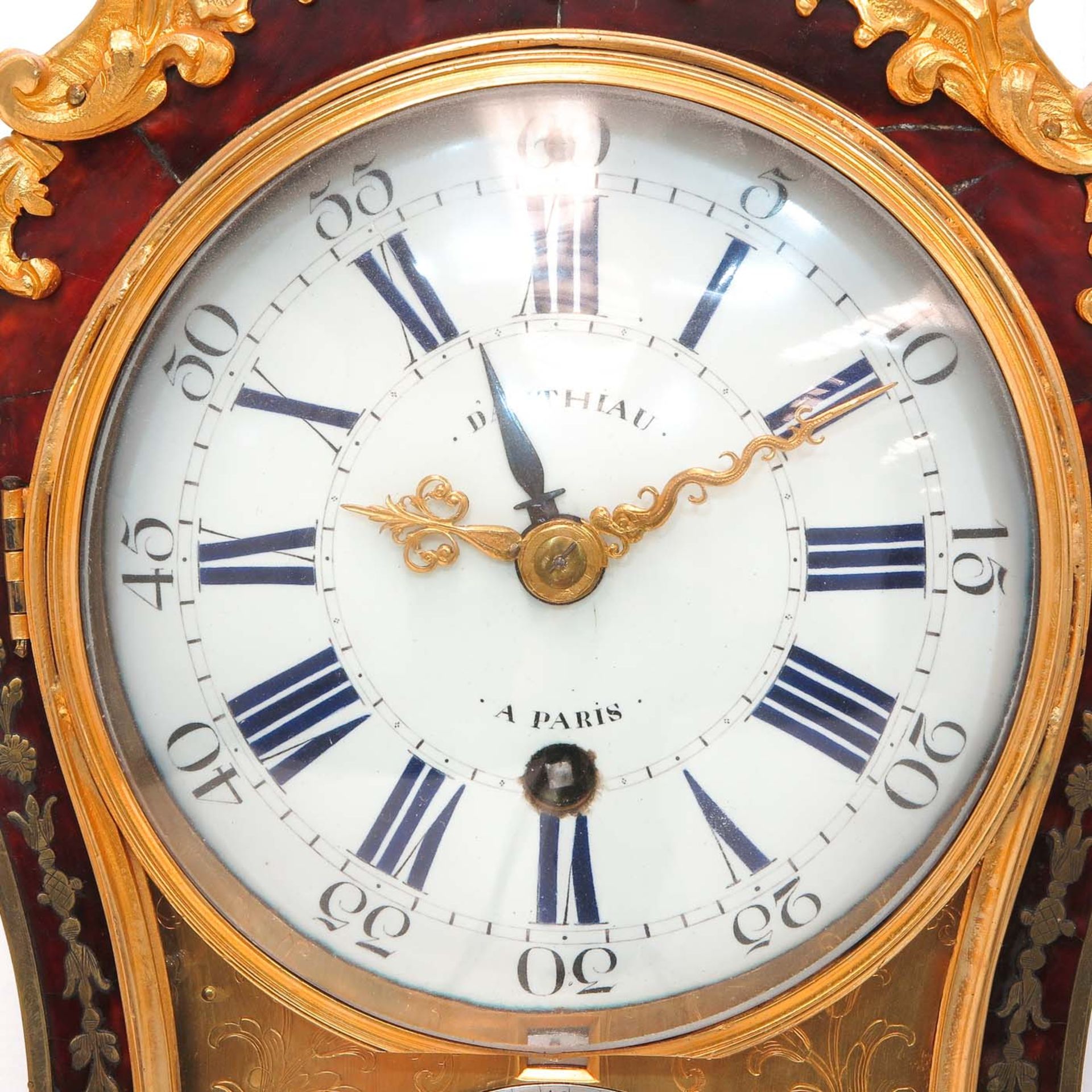 A Signed French Boulle Console Clock - Bild 2 aus 5