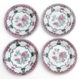 A Series of Four Famille Rose Plates