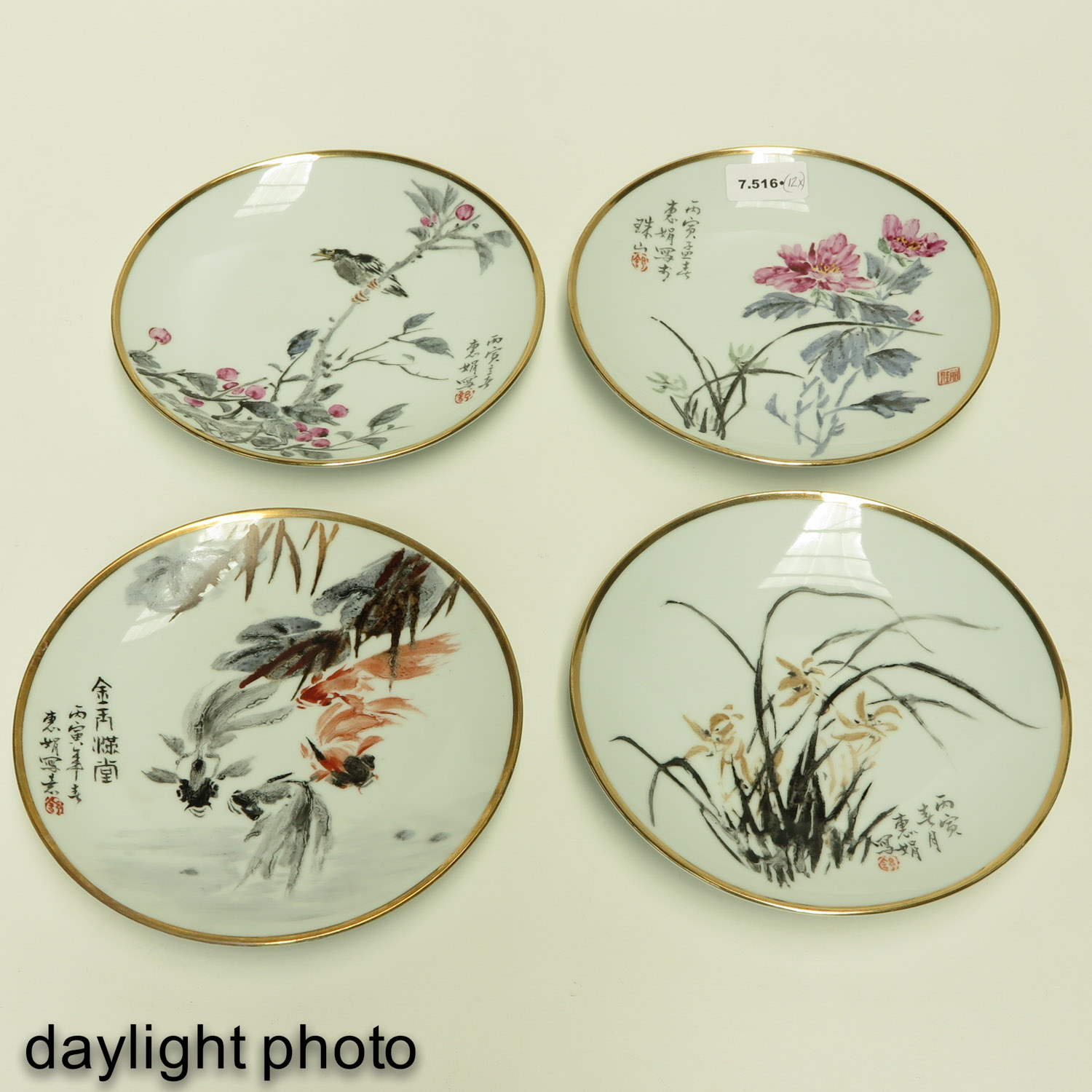 A Series of 12 Polychrome Plates - Image 6 of 8