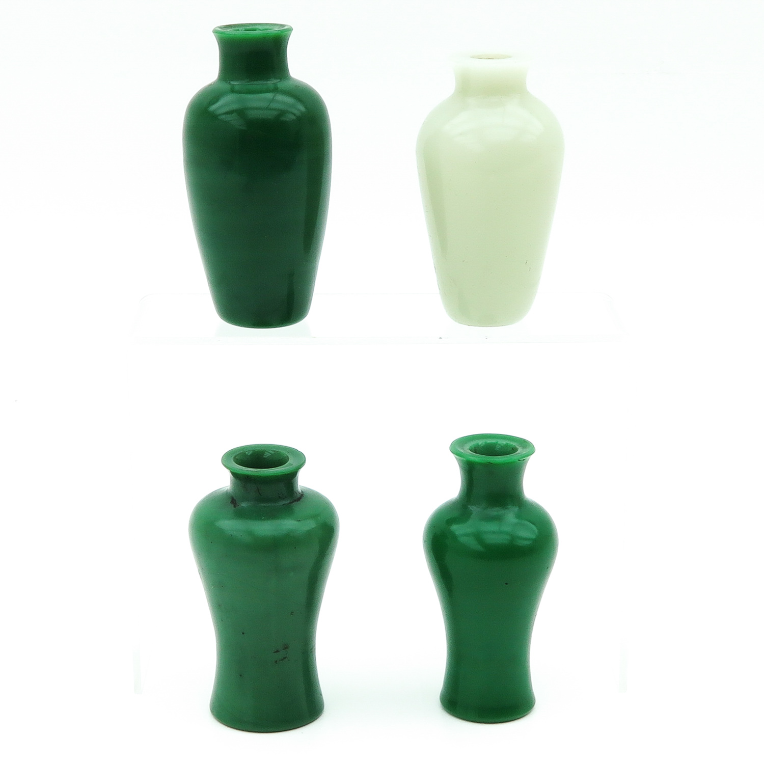 A Collection of 4 Jade Vases