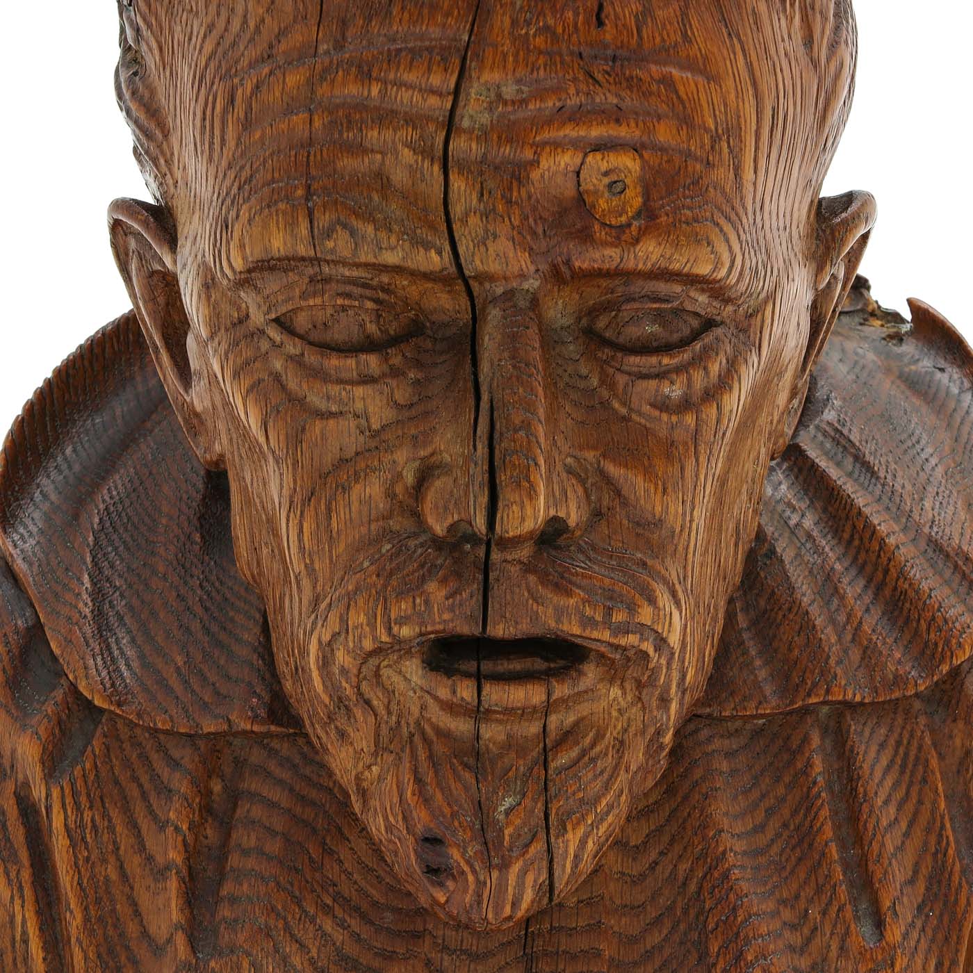 A 19th Century Oak Bust - Image 6 of 7