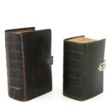 Two Bibles with Silver Clasps