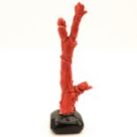 A Carved Red Coral Sculpture