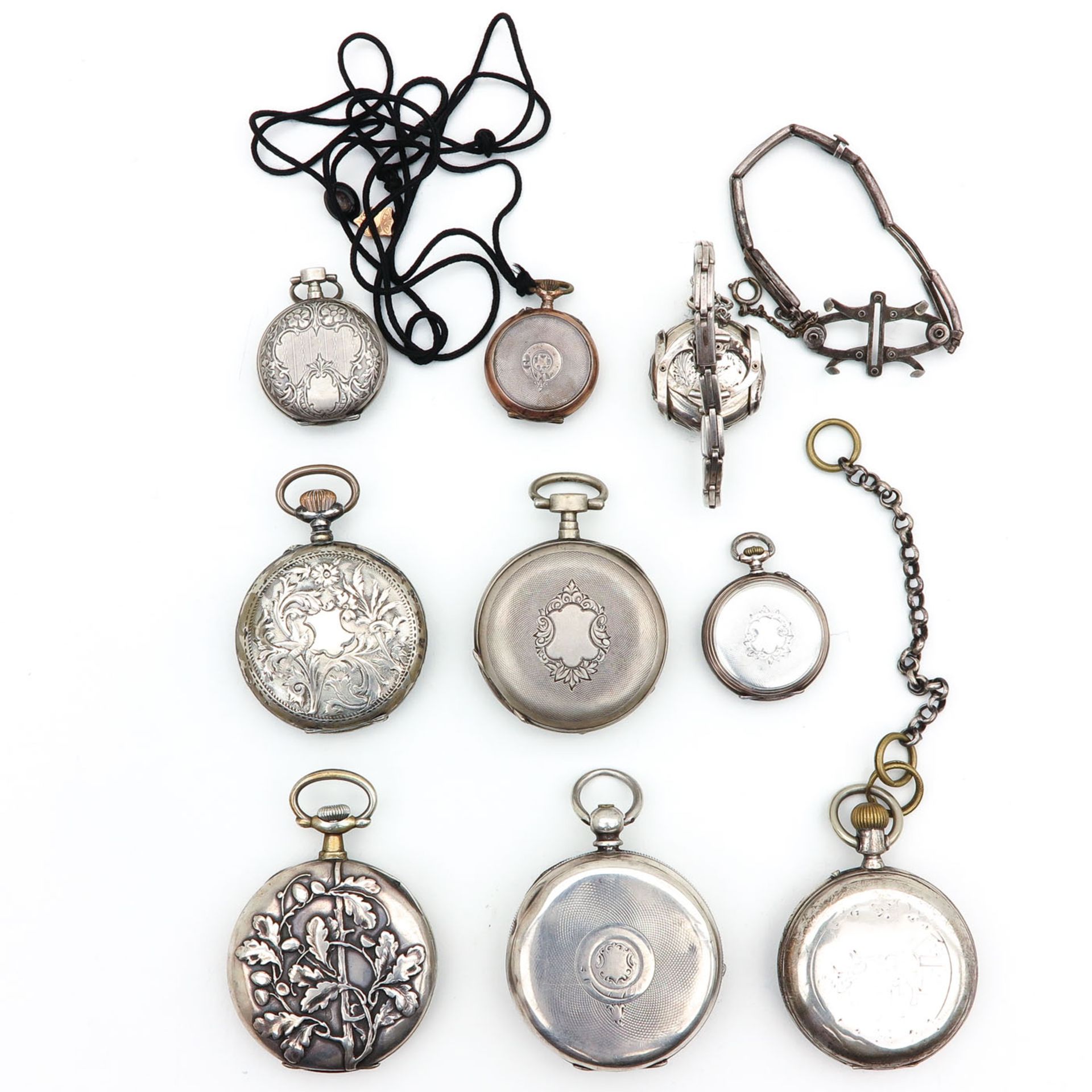A Collection of 9 Silver Pocket Watches - Bild 2 aus 4