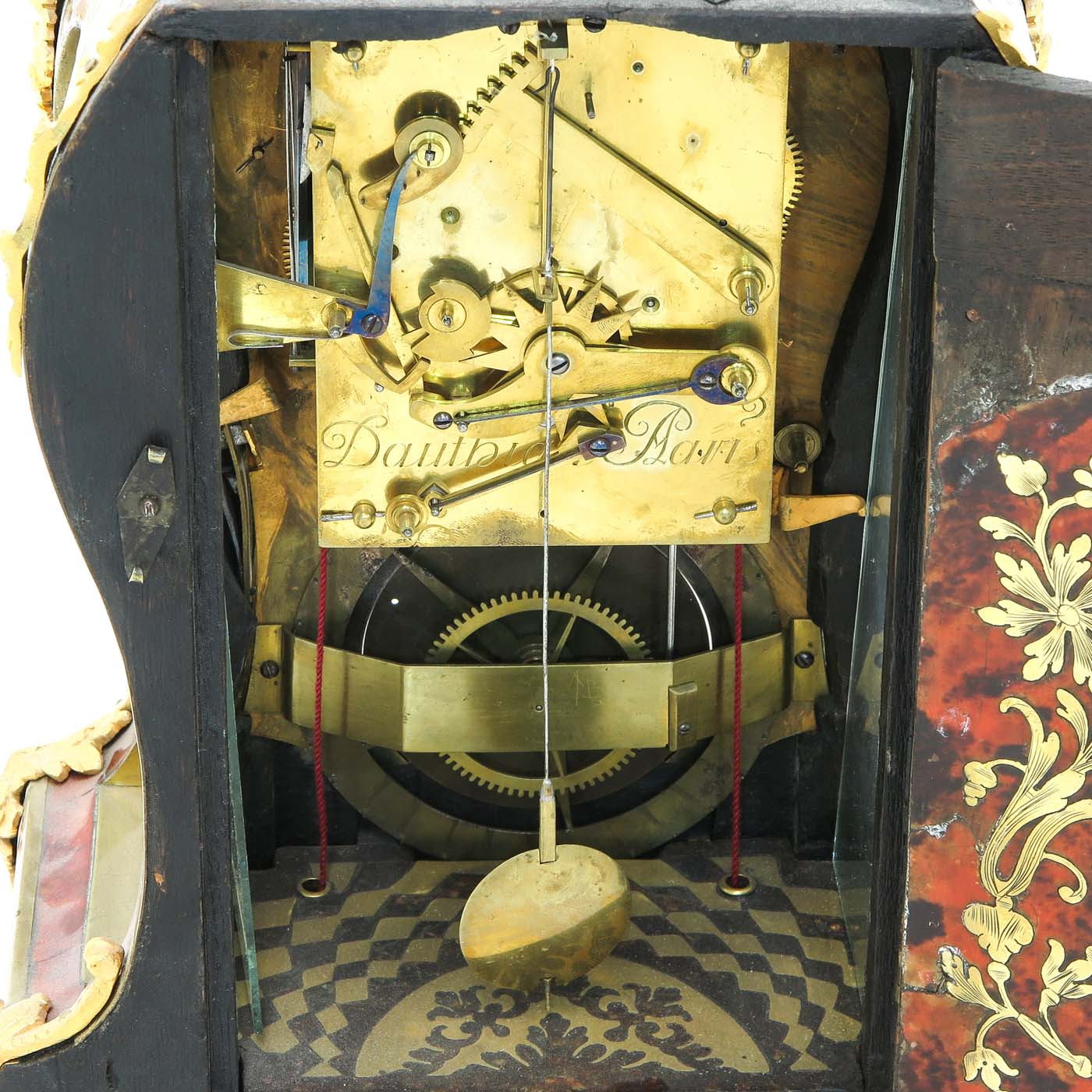 A Signed French Boulle Console Clock - Image 5 of 5