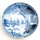 A Blue and White Plate