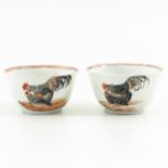 Two Rooster Decor Cups