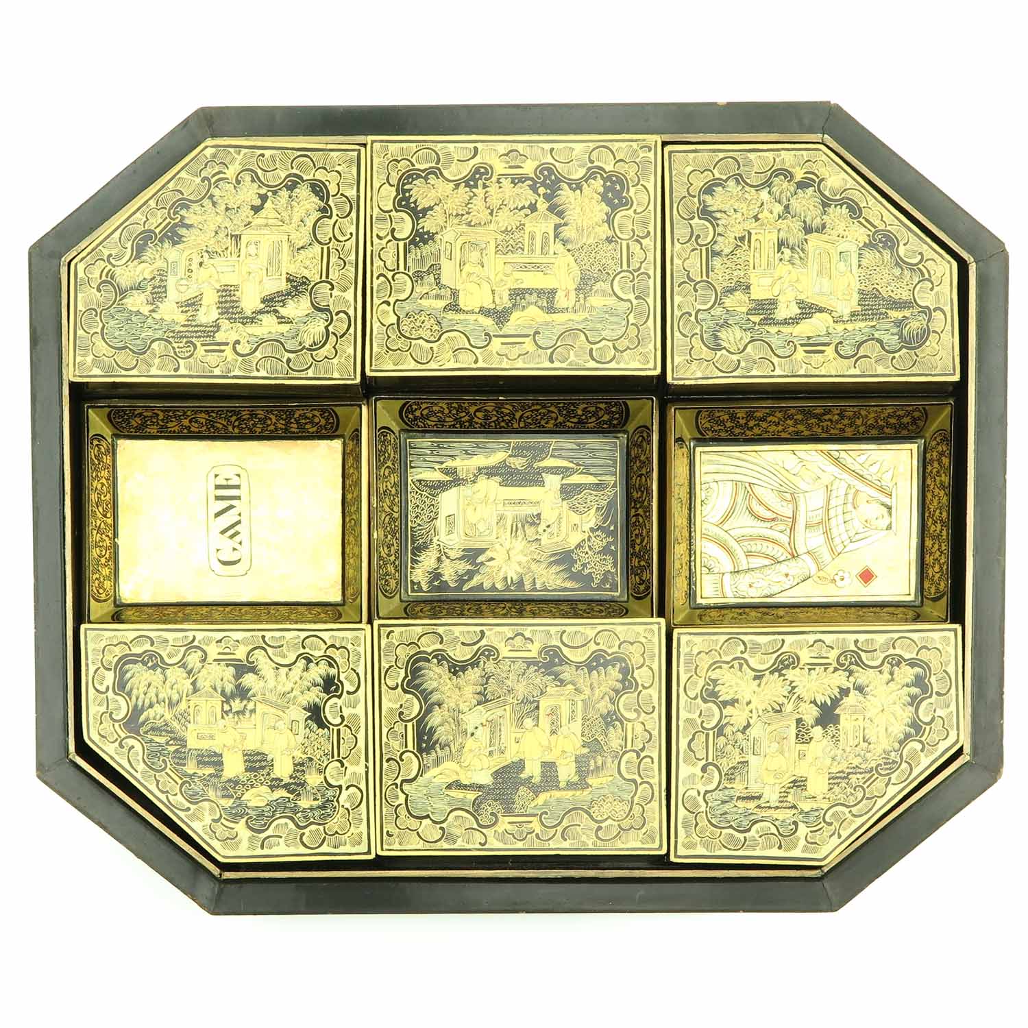 A Chinese Lacquer Game Box - Image 6 of 10
