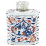 An Imari Tea Box with Silver Top