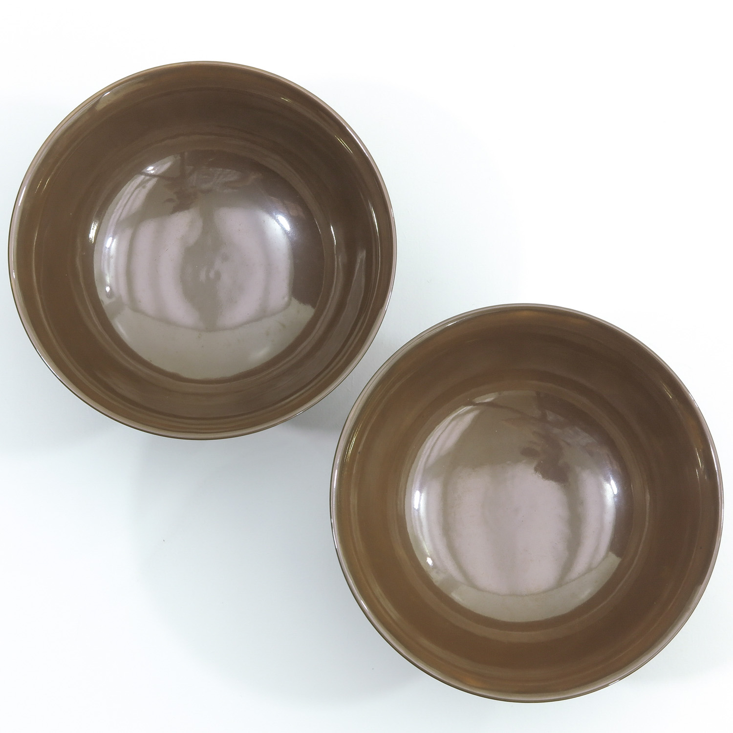 A Pair of Monochrome Brown Glaze Bowls - Image 5 of 10