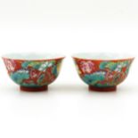 A Pair of Floral Decor Small Bowls
