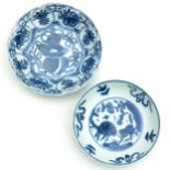 Two Blue and White Plates