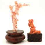 Two Carved Coral Scultptures