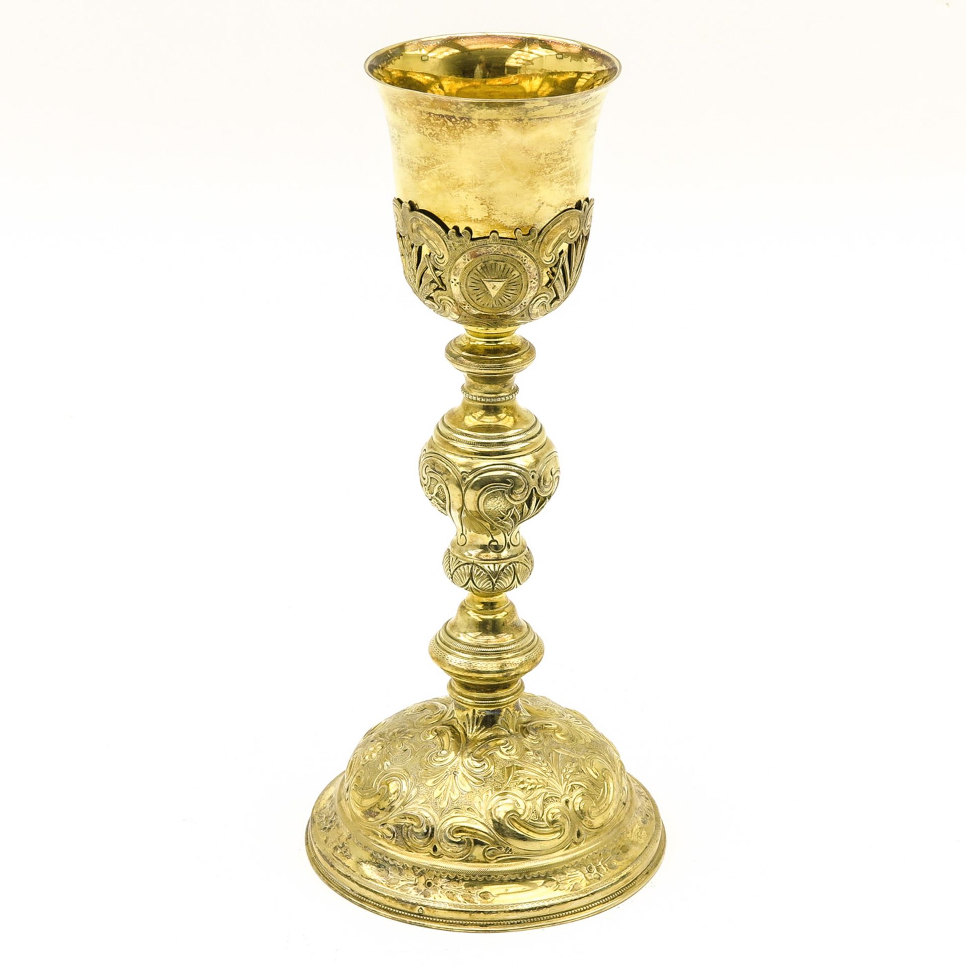 A 19th Century Gold Gilt Silver Chalice