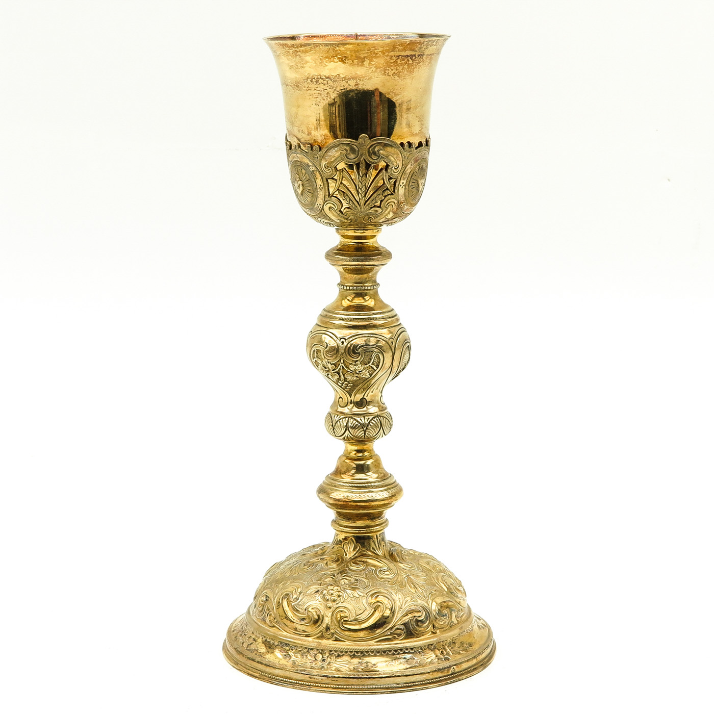 A 19th Century Gold Gilt Silver Chalice - Image 4 of 4