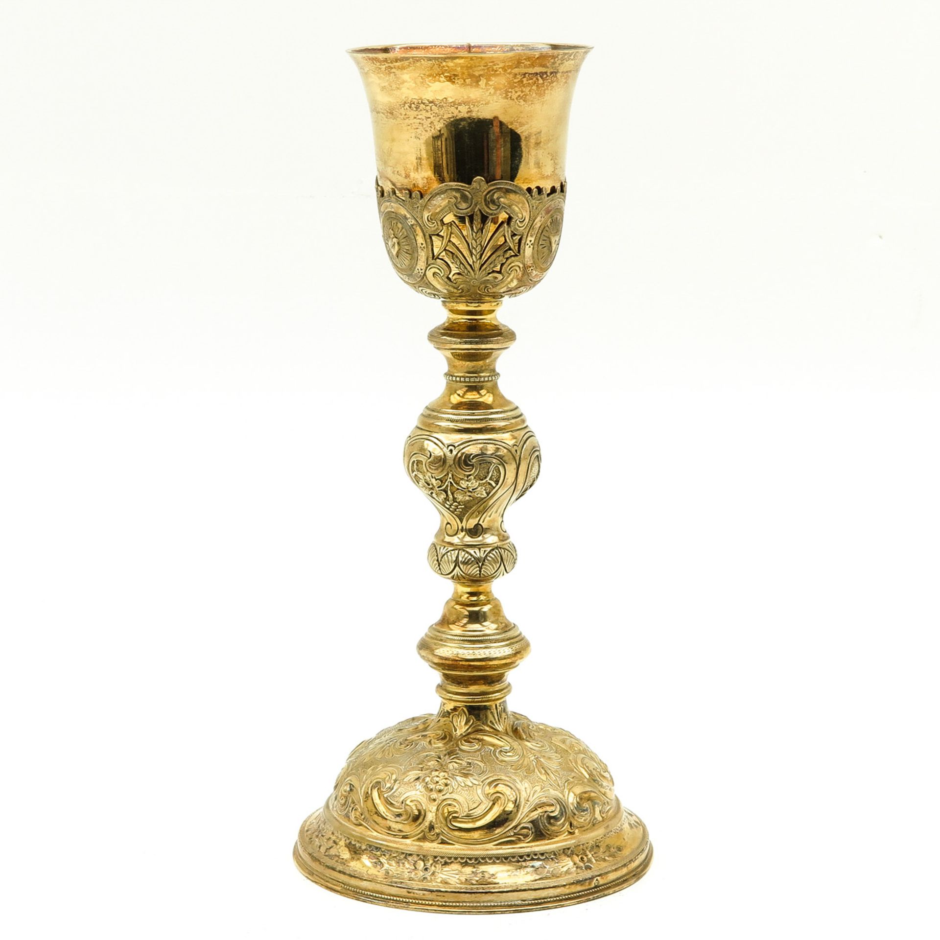 A 19th Century Gold Gilt Silver Chalice - Bild 4 aus 4