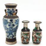 Three Nanking Vases