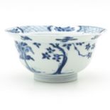 A Blue and White Flared Rim Bowl