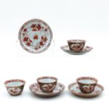 A Series of Four Cups and Saucers
