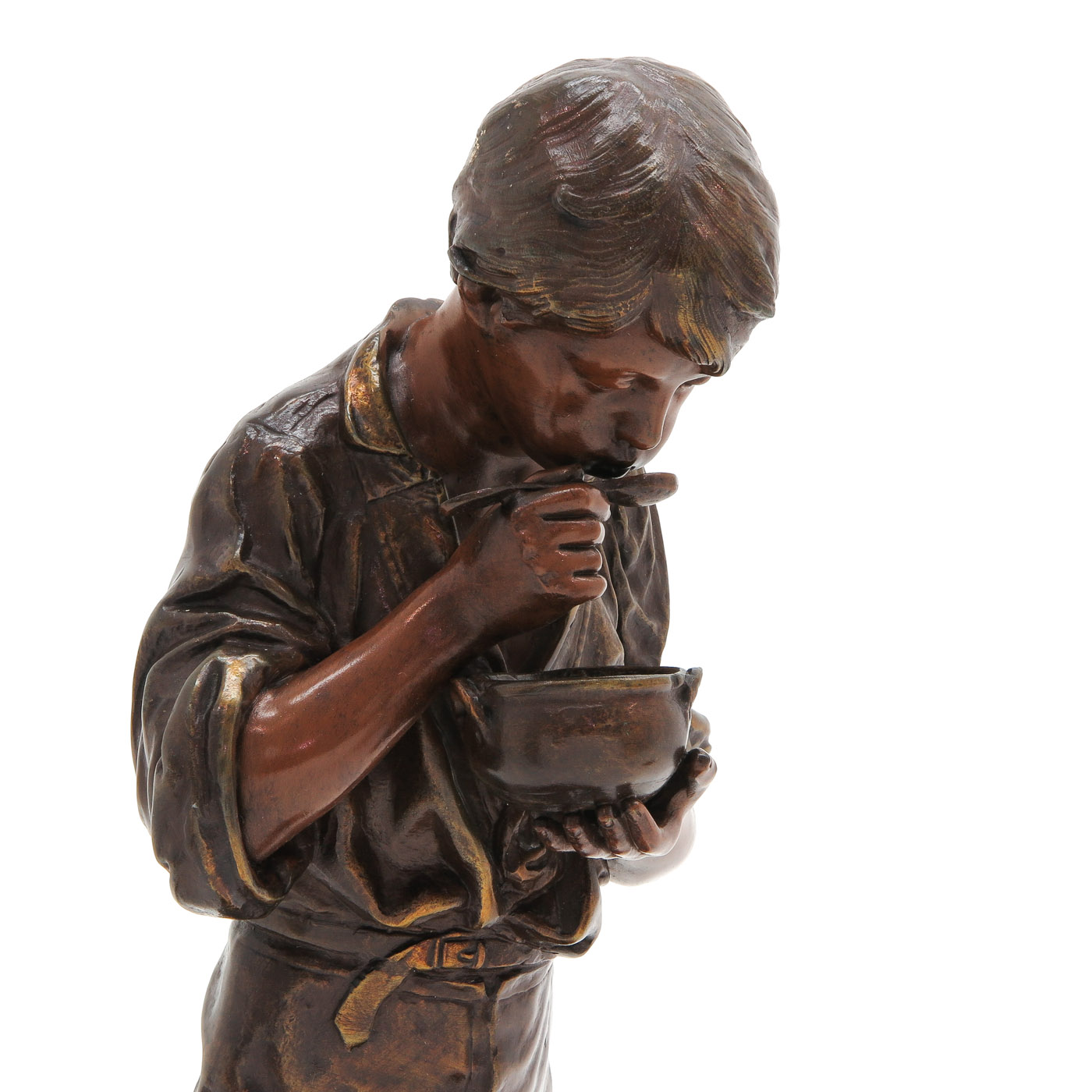 A Sculpture of Boy with Dog - Image 7 of 8