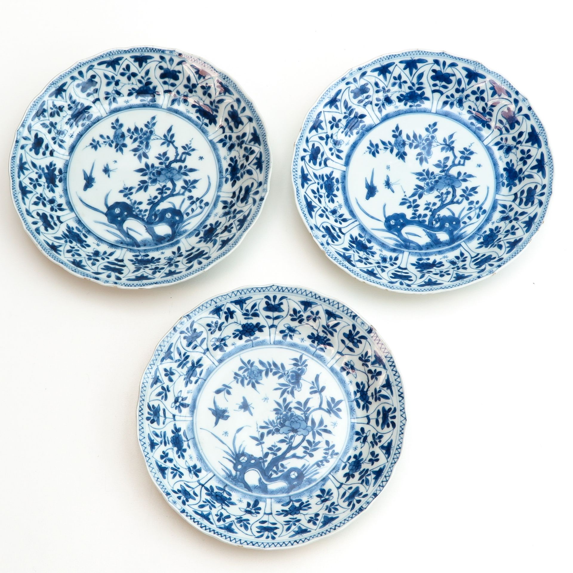 A Series of Six Blue and White Plates - Bild 3 aus 9