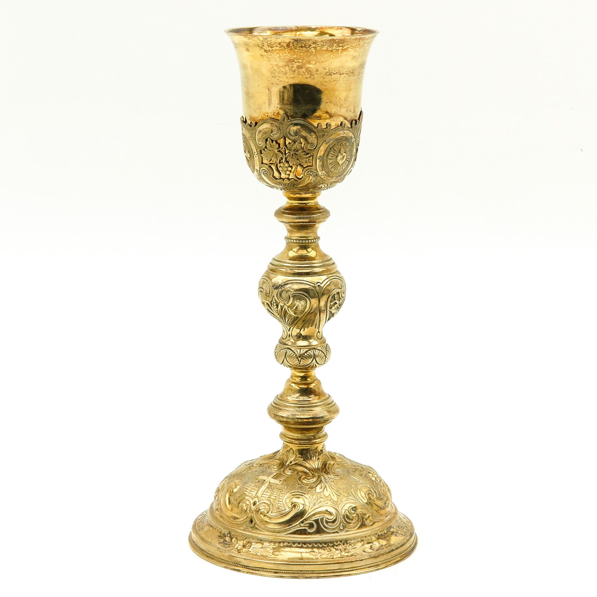 A 19th Century Gold Gilt Silver Chalice - Bild 3 aus 4