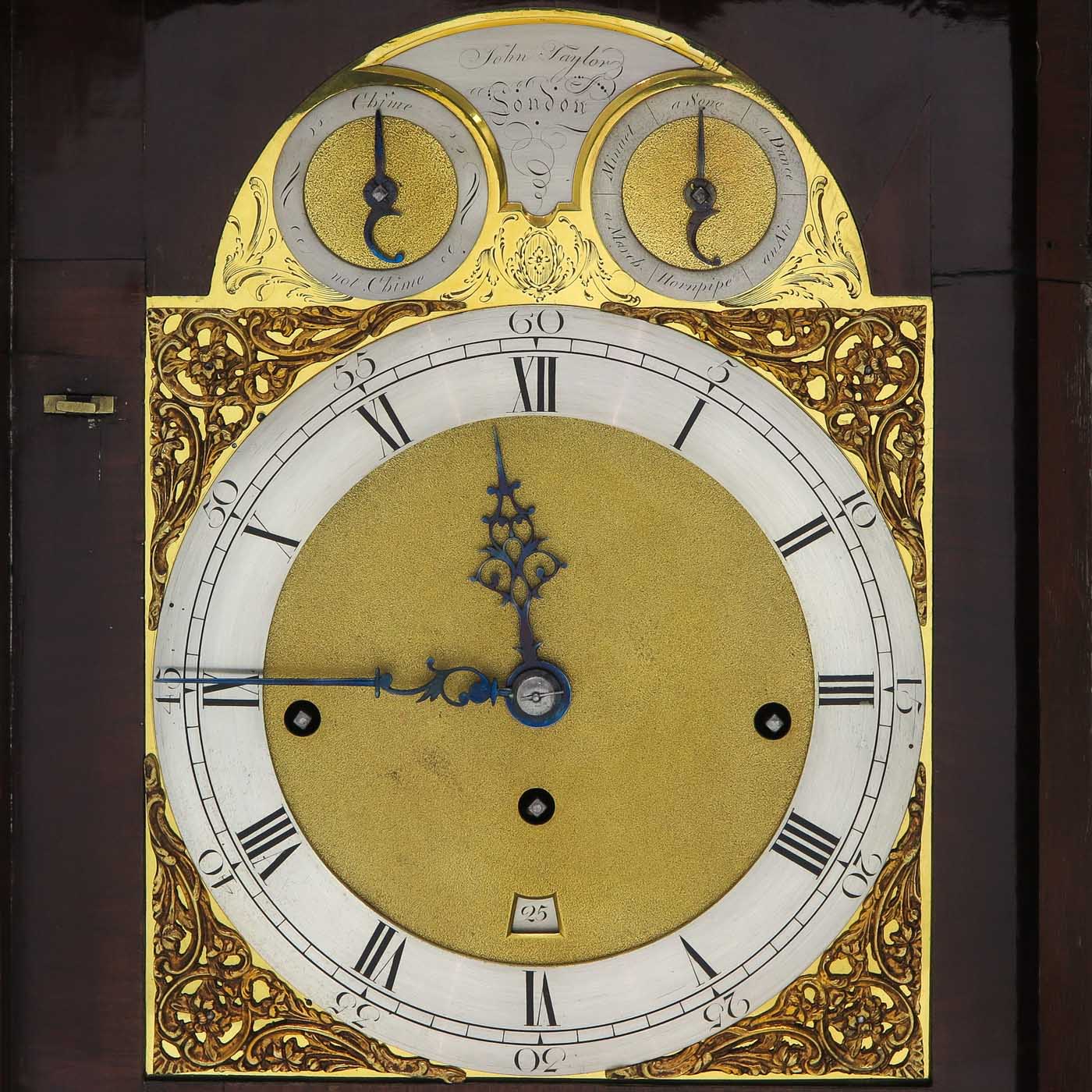 An English Table clock - Image 5 of 10