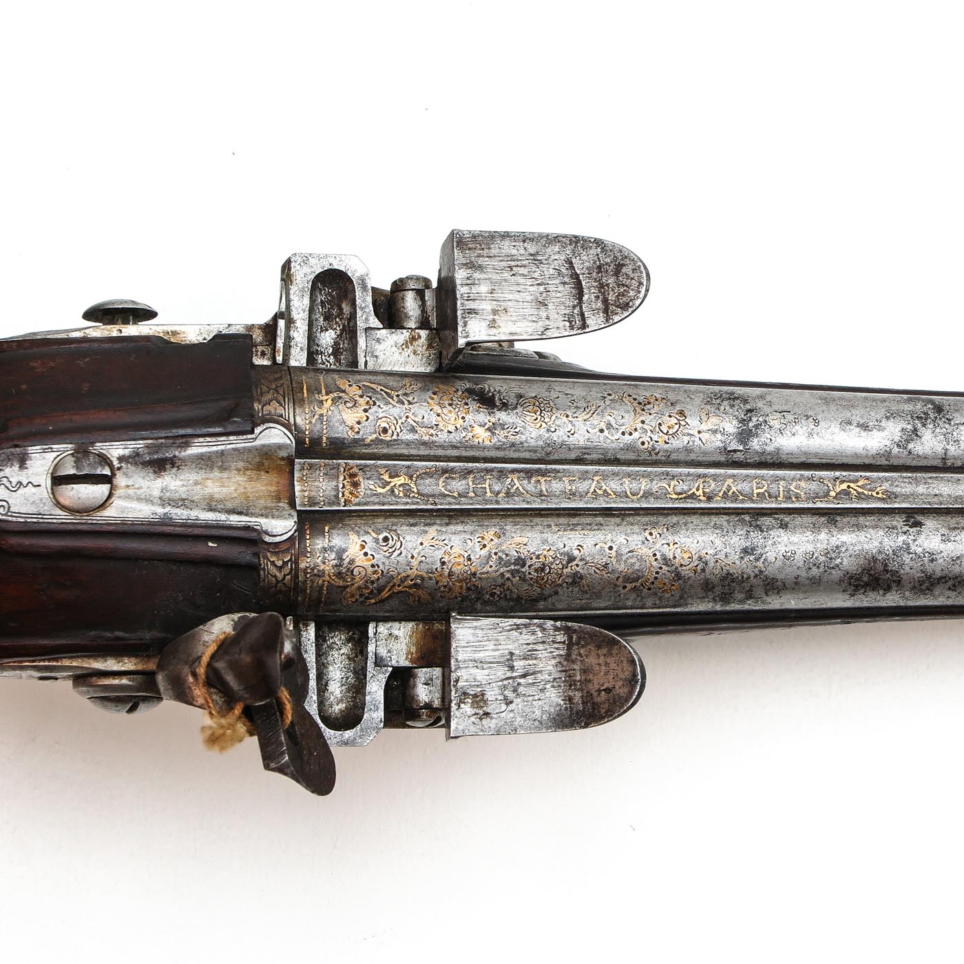 A Pair of 18th Century Double Barrel Flintlock Pistols - Image 3 of 4