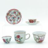 A Collection of Cups and Saucers