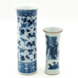 Two Blue and White Vases