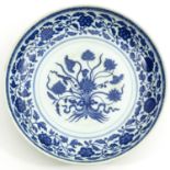 A Blue and White Dish