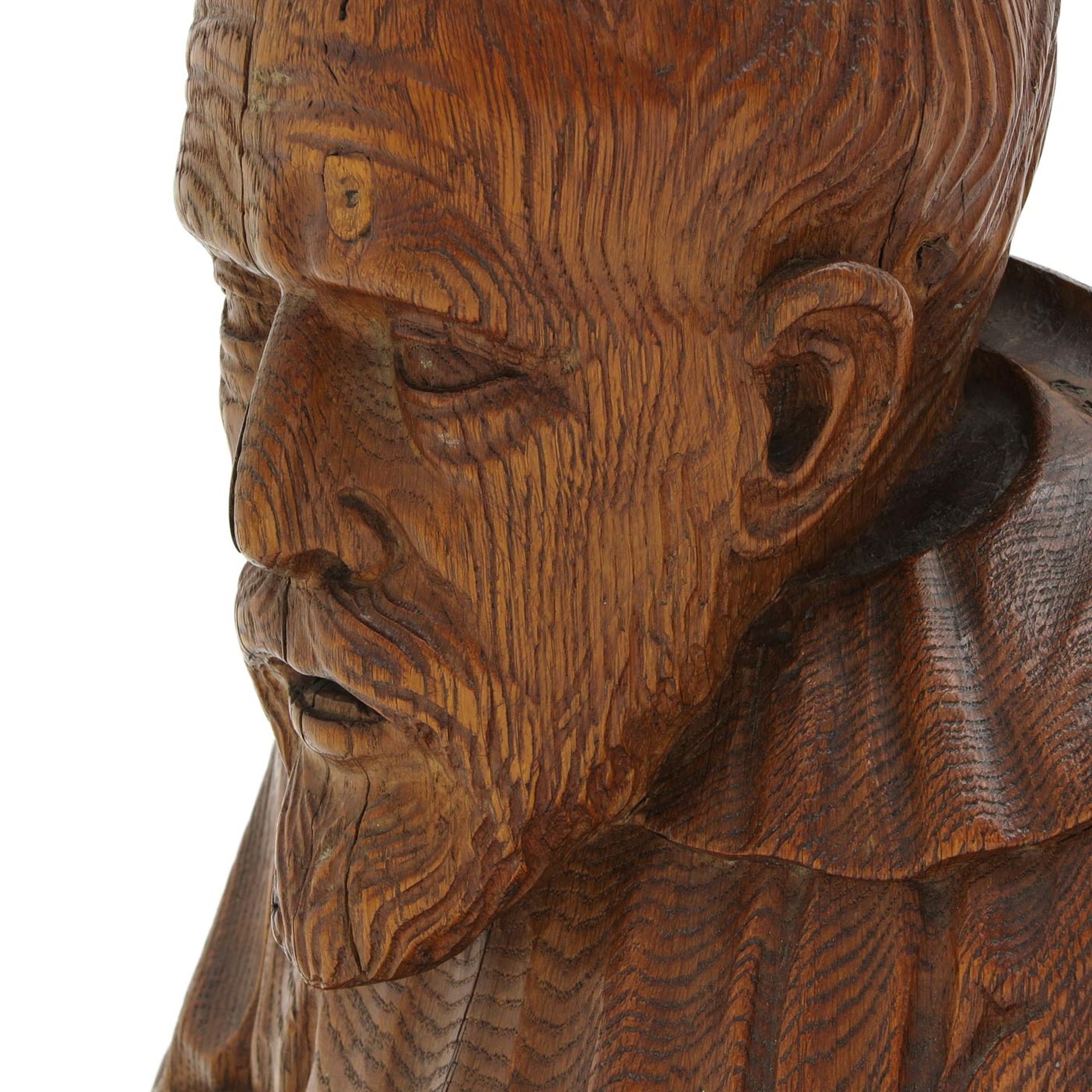 A 19th Century Oak Bust - Bild 7 aus 7