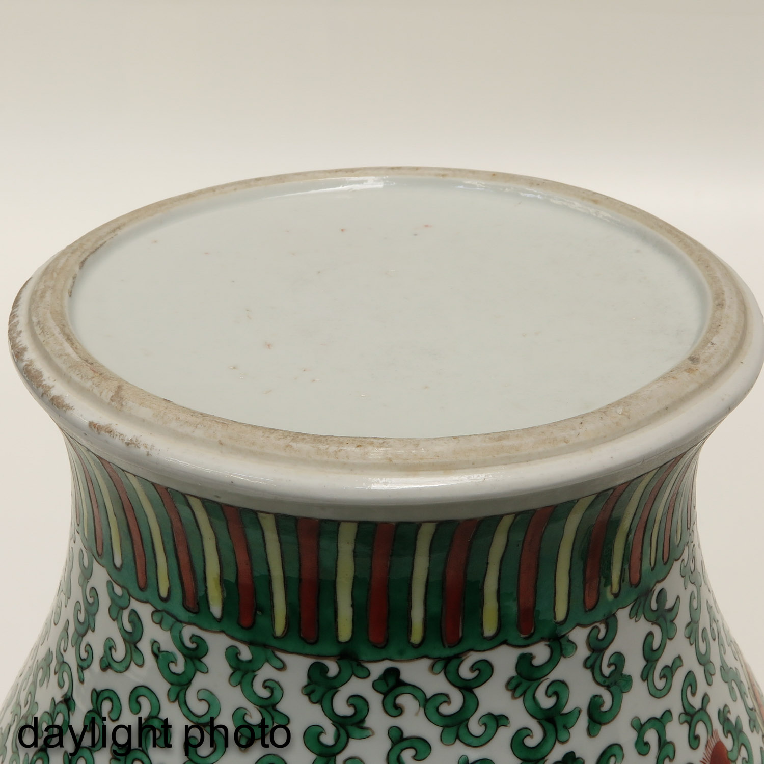 A Polychrome Temple Jar with Cover - Image 8 of 9