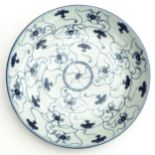 A Blue and White Plate