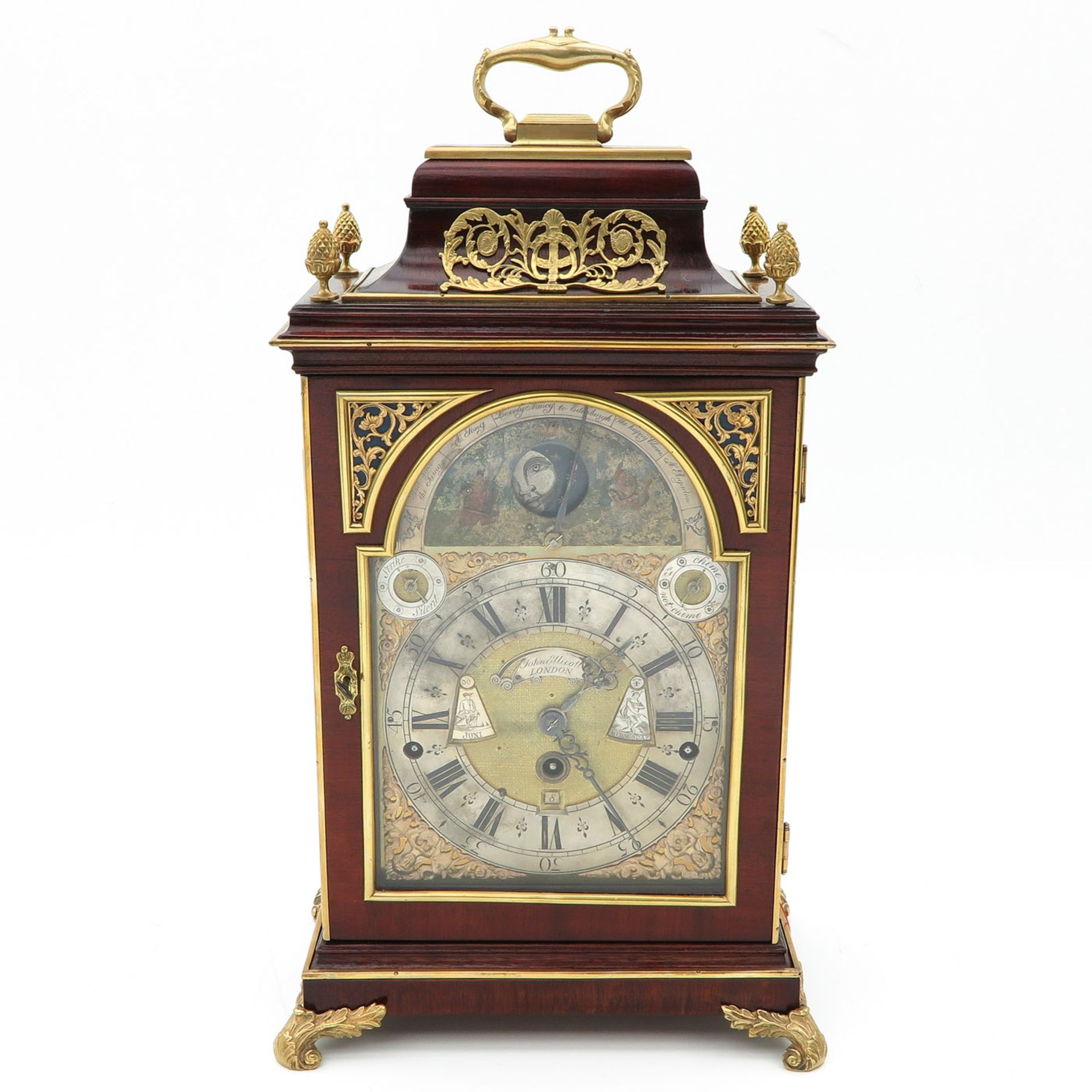 A Signed English Table Clock