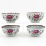 A Series of 4 Famille Rose Bowls
