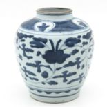 A Blue and White Ginger Jar