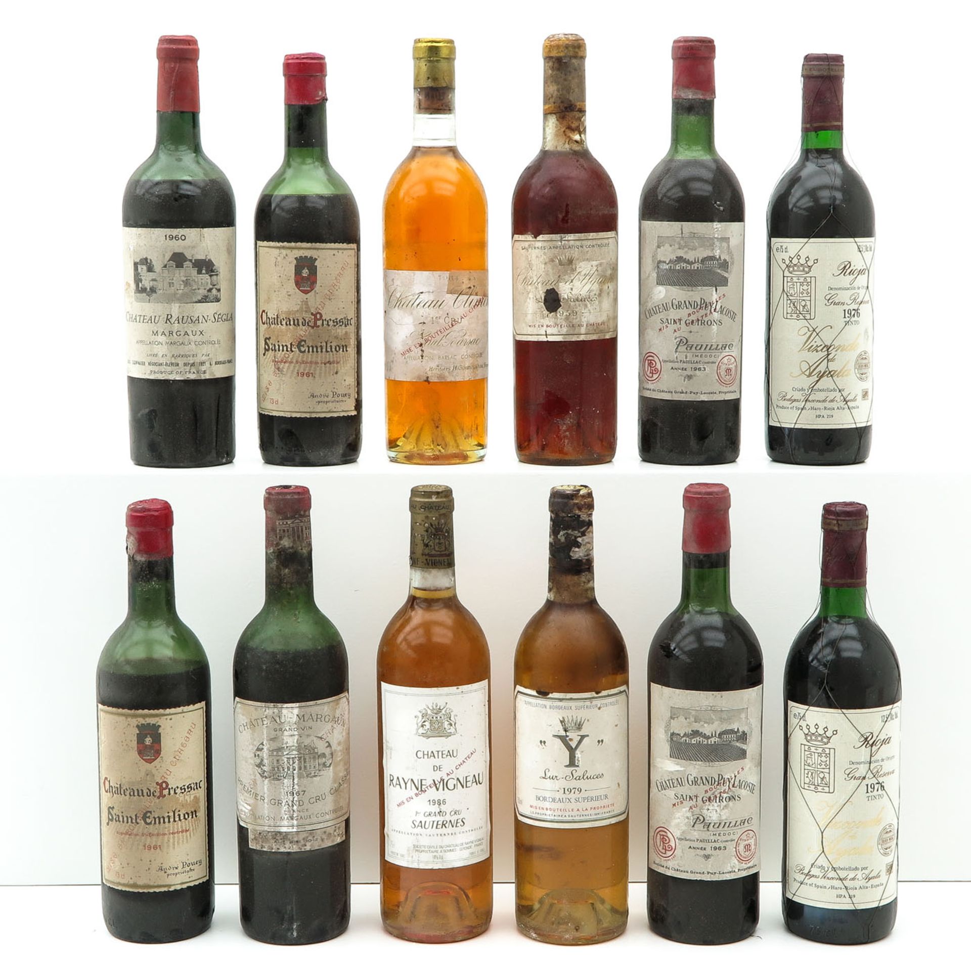 A Collection of 12 Bottles of Wine